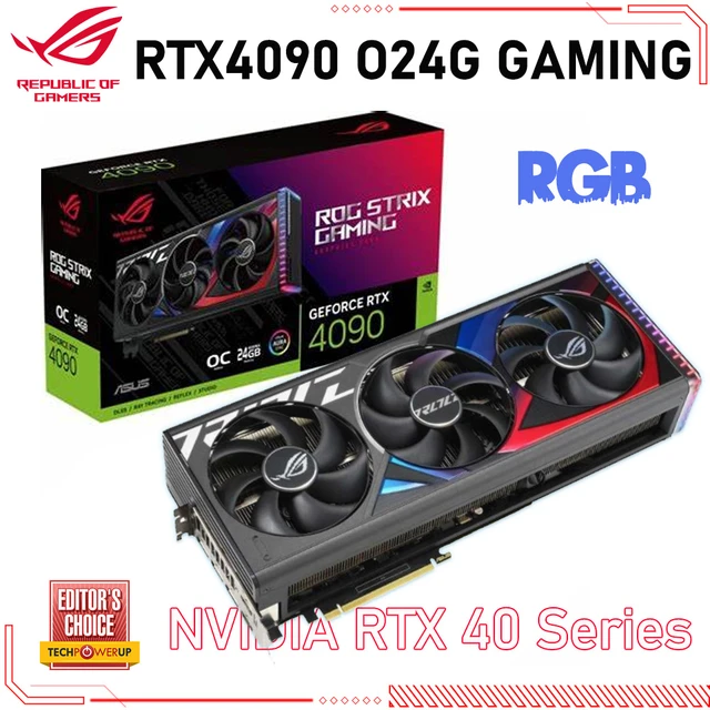 ASUS ROG Strix GeForce RTX™ 4090 24GB GDDR6X Graphic Card PCI Express 4.0 21 Gbps 384 Bit 2550 MHz ARGB DeskTop GPU Video Cards